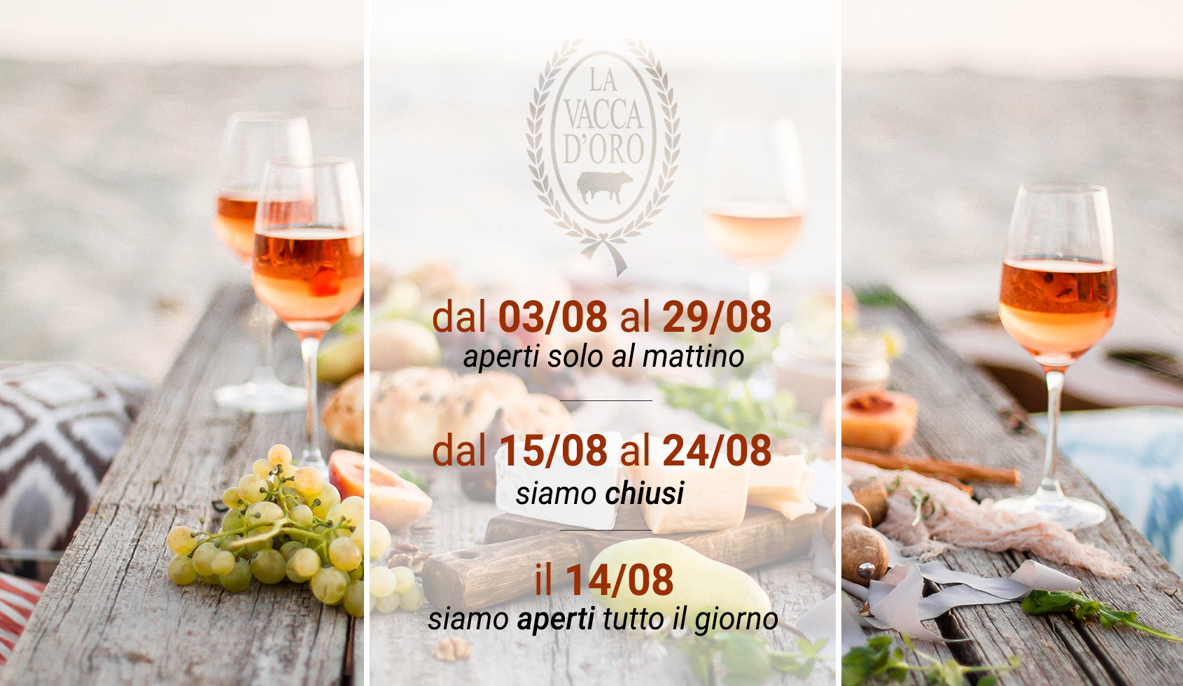 Orari e chiusura Agosto 2020