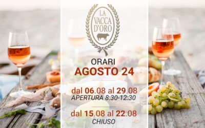 Orari e chiusura agosto 2024